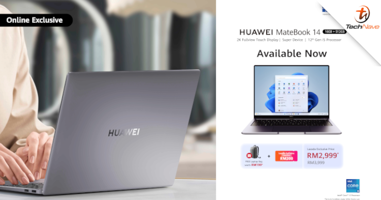 Huawei MateBook 14 Sales Launch Malaysia - 12th Gen i5 SoC, 14-Inch 2K FullView Touch Display and so forth from RM2999