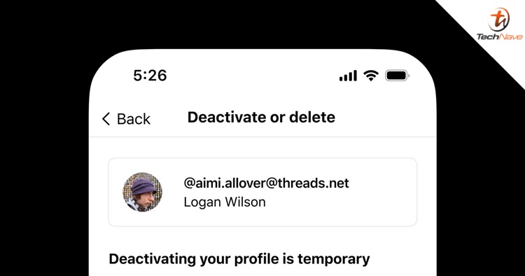 You can now delete your Threads profile without removing your Instagram account