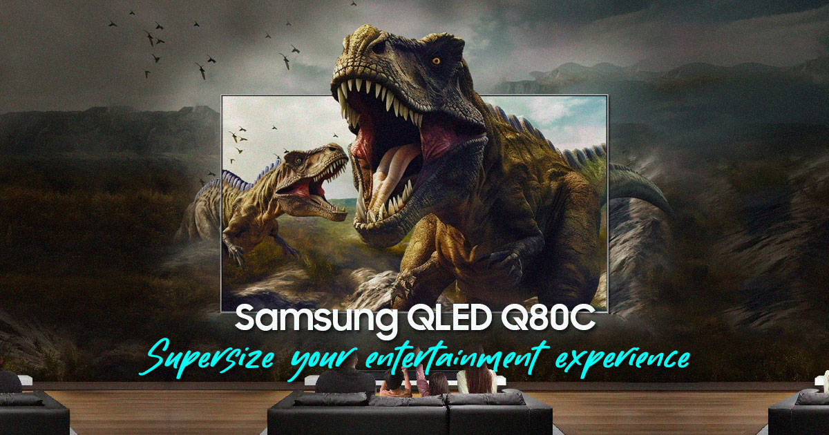Supersize your entertainment experience today with the 98-inch Samsung QLED Q80C!