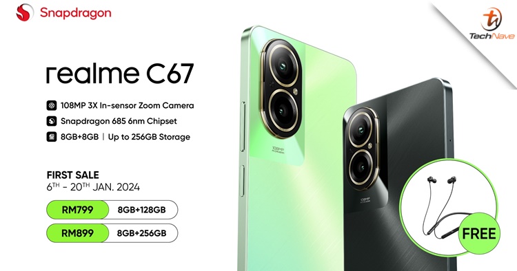 realme C67 Malaysia release - up to 16GB + 256GB memory, starting price at RM799