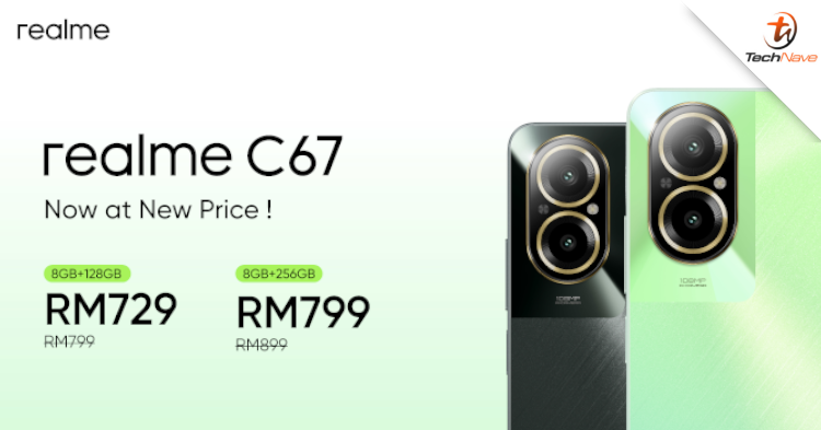 The realme C67 is now RM70 cheaper - The new price for the phone starts from RM729