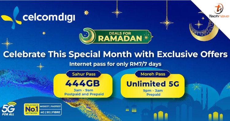CelcomDigi is offering 444GB for just RM7 this Ramadhan