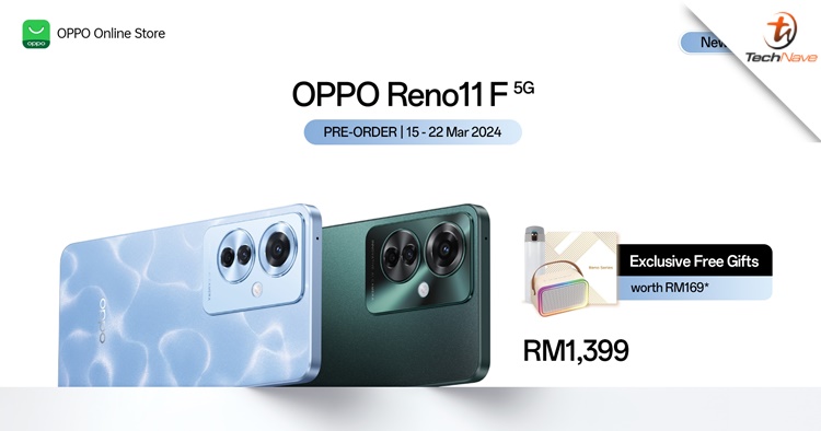 OPPO Reno11 F 5G Malaysia pre-order - priced at RM1399 with a gift box worth RM169