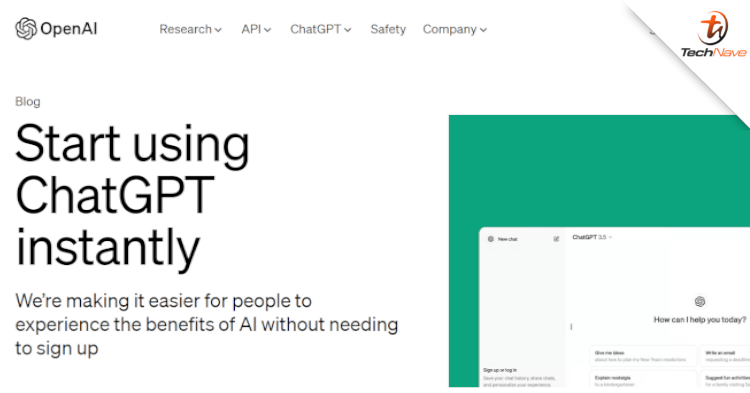 You can now use ChatGPT without a registered account