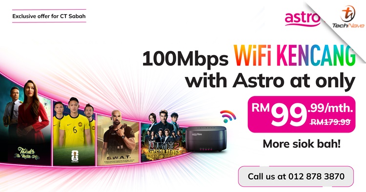 New Astro TV Pack + Broadband promotion in Sabah, starting price from RM99.99 per month