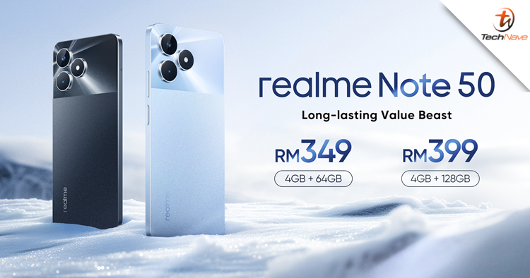 realme Note 50 Malaysia release - entry-level device, starting price at RM349