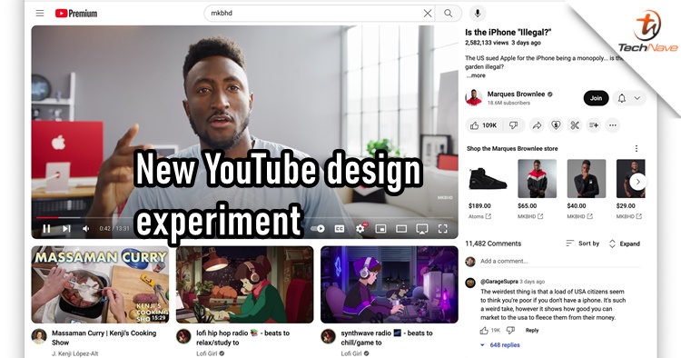 YouTube is experimenting a new user interface design and we don't like it