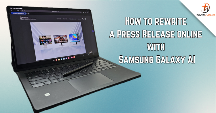How to rewrite a Press Release online with Samsung Galaxy AI