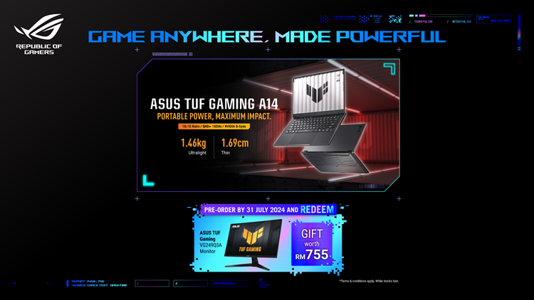 ROG Zephyrus G16 & TUF Gaming A14 Malaysia pre-order - AMD Ryzen AI ...