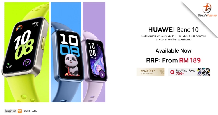 HUAWEI Band 10 Malaysia release - Up to 14 days battery life and TNG eWallet support from RM149
