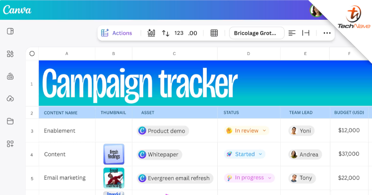 Canva announced Canva Sheet - A new rival for Excel?