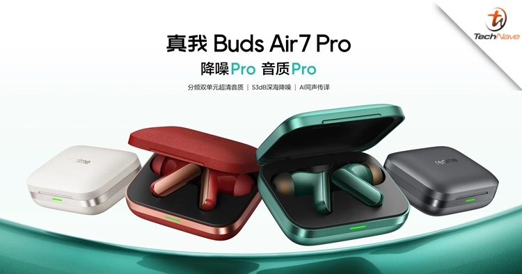 realme Buds Air 7 Pro released - up to 53dB ANC and 48 hours of playback, priced at ~RM269