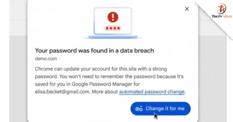 Your Google Chrome will auto-fix your passwords if they are bad or compromised