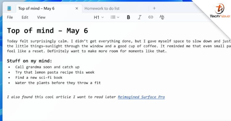 Microsoft is testing new format features on Notepad for Windows Insider user