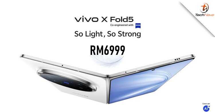 vivo X Fold 5 Malaysia pre-order - 16GB + 512GB model and 6000mAh battery, priced at RM6999
