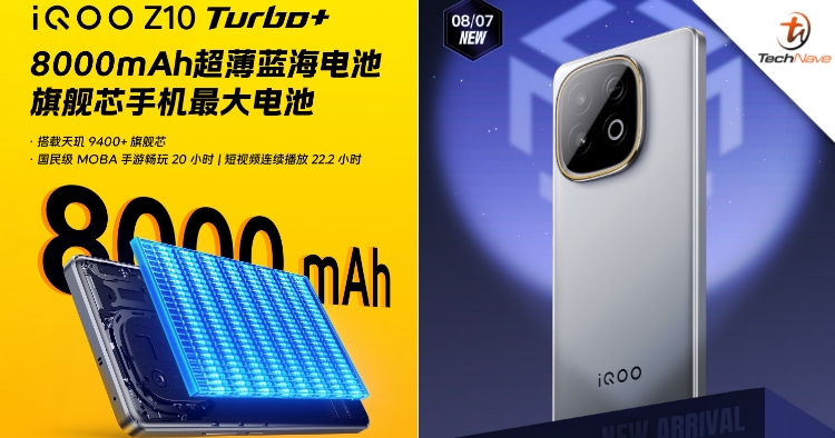 iQOO Z10 Turbo+ is launching on 7 August with an impressive 8000mAh battery and Dimensity 9400+ SoC