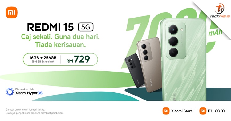 Redmi 15 5G Malaysia release - Snapdragon 6s Gen 3 and 7000mAh battery, priced at RM729