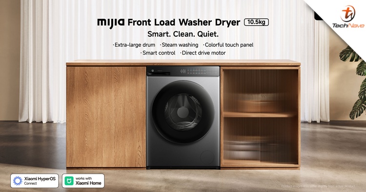 Xiaomi Mijia Front Load Washer Dryer Malaysia release -  10.5kg and smart controls, priced at RM2299