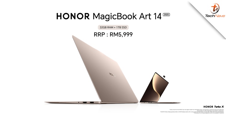 HONOR MagicBook Art 14 2025 Malaysia release - Intel Core Ultra 7 and 32GB + 1TB memory, priced at RM5999