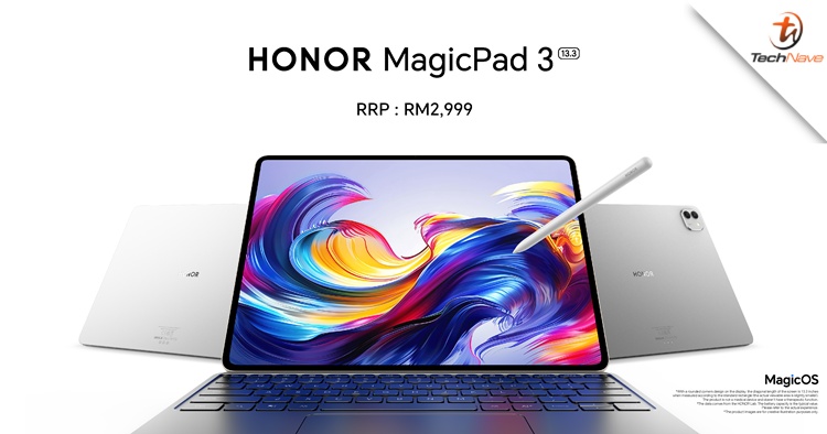 HONOR MagicPad 3 Malaysia release - 12450mAh battery and up to 32GB + 512GB, priced at RM2999