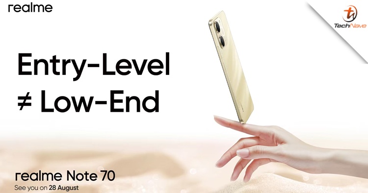 realme Note 70 is launching in Malaysia on 28 August with a 6300mAh battery