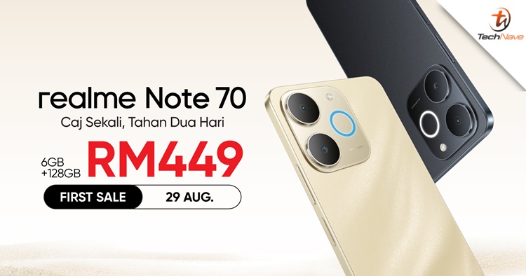 realme Note 70 Malaysia release - 6GB + 128GB set and 6300mAh battery, priced at RM449