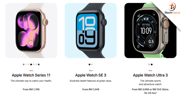 The Apple Watch Series 11, Watch SE 3, Watch Ultra 3 and the AirPods Pro 3 pre-order are now available in Malaysia