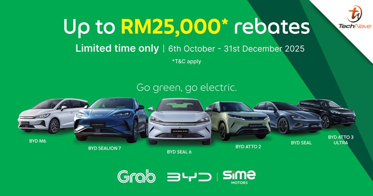 Up to RM25000 rebates on BYD EVs are now being offered by Grab Malaysia