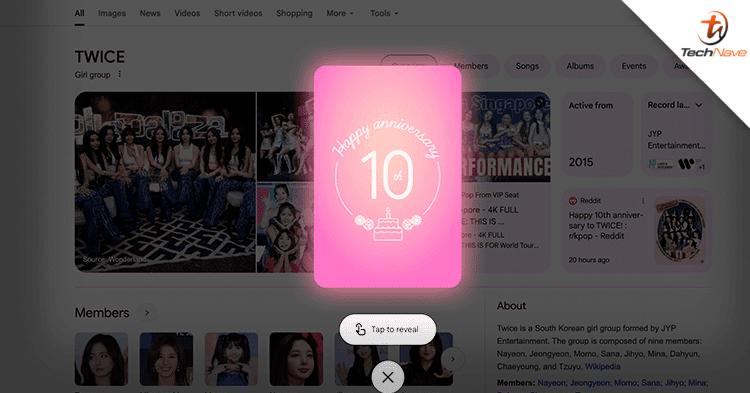 Google celebrates TWICE's 10th anniversary by launching special greeting cards