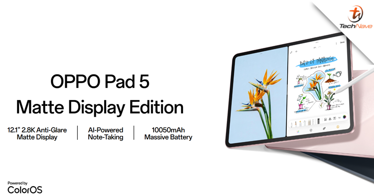 OPPO Pad 5 Malaysia release - 10050mAh battery and AI-powered tools, starting price at RM1699