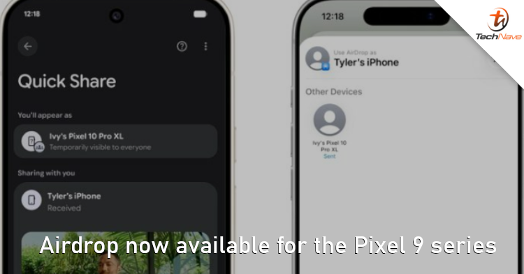The AirDrop feature is now available for the Google Pixel 9 series