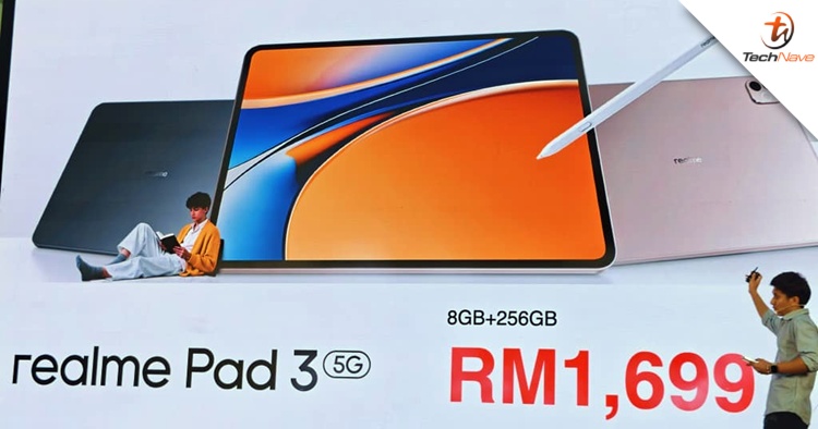 realme Pad 3 5G Malaysia release - 8GB + 256GB and 12200mAh battery, priced at RM1699
