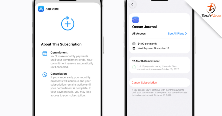 Apple App Store now features monthly subscription payments for a year