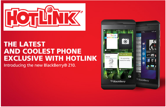 Hotlink offering BlackBerry Z10 for SKMM at RM1688 for Loyal Customers in Malaysia