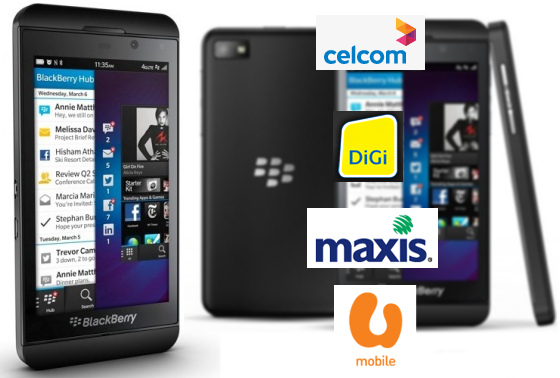 BlackBerry Z10 Malaysia Round-up - Prices from Celcom, Digi, Maxis and U-Mobile