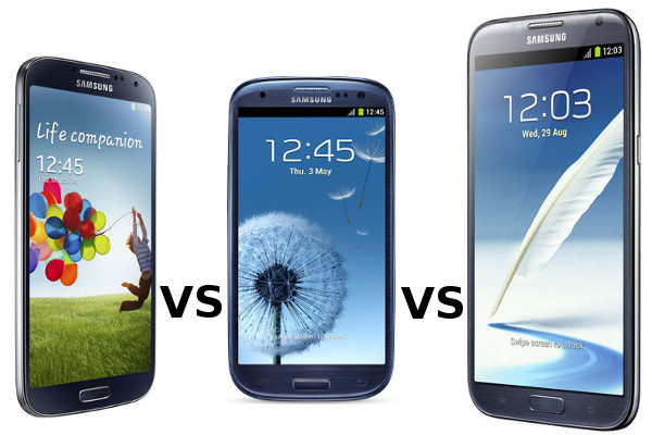 Samsung Galaxy S4 vs Galaxy S3 vs Galaxy Note 2: Battle of the Samsung Flagships