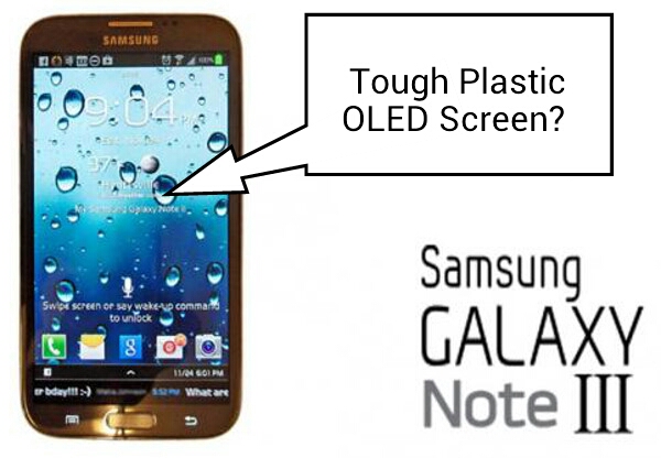 Rumour: Samsung Galaxy Note III to have plastic OLED screen?