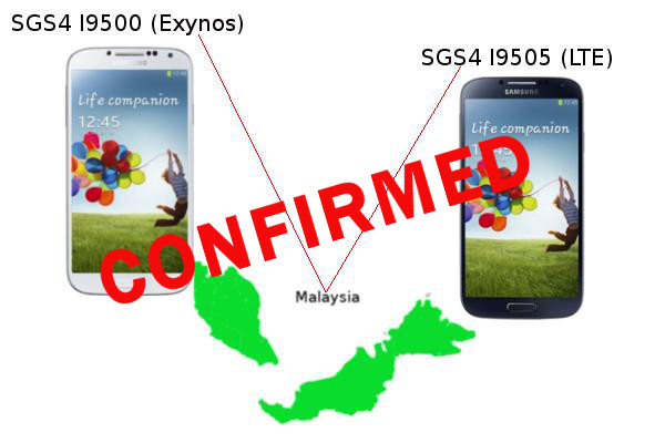 Rumour Confirmed: Malaysia Gets Both Samsung Galaxy S4 / S IV Exynos 5 and LTE Versions!