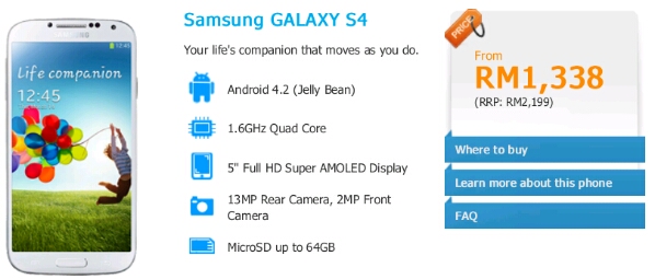 Celcom Releases Samsung Galaxy S4 / S IV Plans