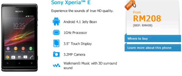 Celcom Releases Sony Xperia E Bundle for the Music Masses