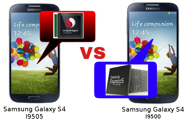 Samsung Galaxy S4 I9500 vs Samsung Galaxy S4 LTE I9505