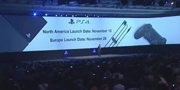 Sony Playstation 4 Confirmed Release Dates on 15 November for US and 29 November in Europe