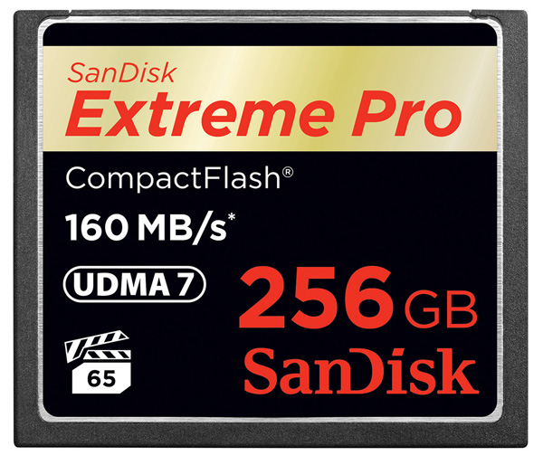 SanDisk Extreme Pro is world's first 256GB CF card