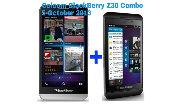 Celcom offering BlackBerry Z30 + free BlackBerry Z10 and more on 5 October 2013