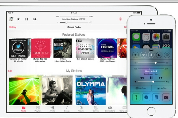 Apple iOS 7 Device and Features chart