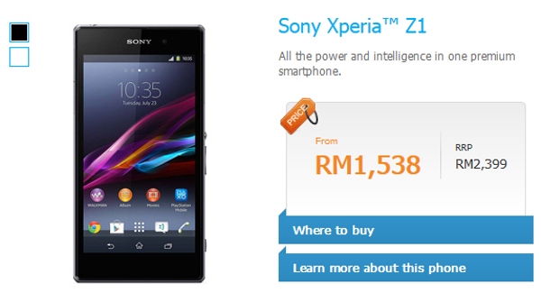 Celcom offers Sony Xperia Z1 from RM1538