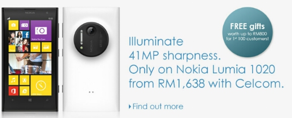 Celcom offers Nokia Lumia 1020 from RM1638