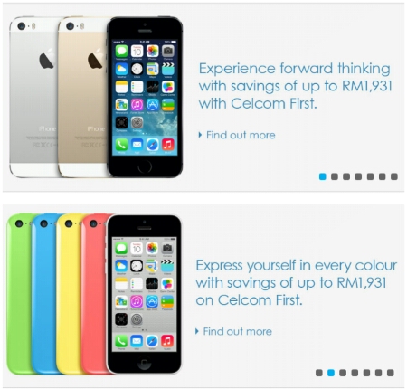 Celcom offers Apple iPhone 5S and iPhone 5C