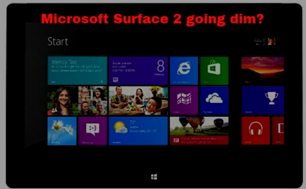 Microsoft Surface 2 and Surface Pro 2 tablets overheating resulting in dimmed screens