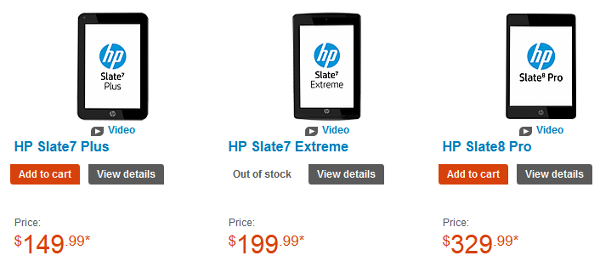 HP Slate7 Plus, Slate7 Extreme and Slate8 Pro officially announced with pricing